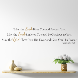 May the lord bless and protect you bible verse wall decal for christian mother on mother's day