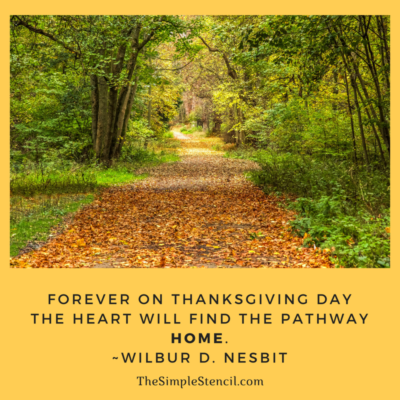 Thanksgiving Day Quote - The Simple Stencil