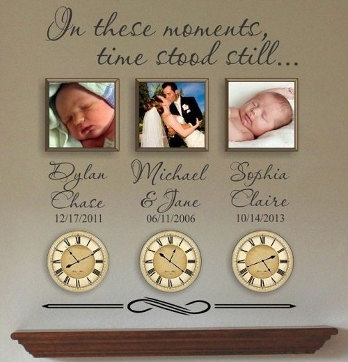 Family Wall Decals - In these moments, time stood still...