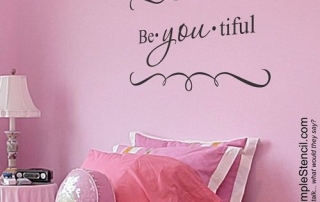 beYOUtiful Confidence Quotes Vinyl Wall Lettering for girls!