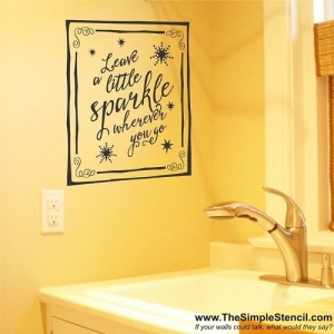 Graduation Gift Ideas with Vinyl Wall Quotes: Leave a little sparkle wherever you go!