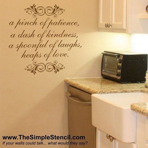 Kitchen Wall & Window Stickers and Decals: Pinch of Patience Lettering