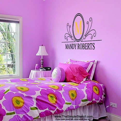 Monograms For Walls Kids Room Wall Decals Mandy Example