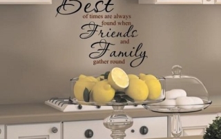 Personalized Die Cut Kitchen Lettering Decals: Best Times Found When Friends Family Gather Round