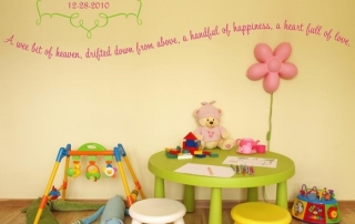 "A wee bit of heaven drifted down from above..." - Nursery & Baby Wall Decals, Stickers & Letters