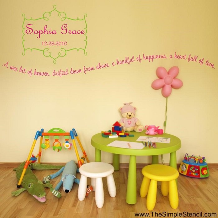 "A wee bit of heaven drifted down from above..." - Nursery & Baby Wall Decals, Stickers & Letters
