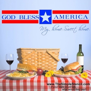 God Bless America Patriotic Wall Decoration