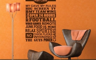 Man Cave Vinyl Wall Decor Ideas