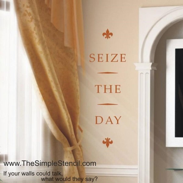 "Seize the Day" Inspirational Wall Decal & Quote