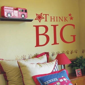 "Think Big" Inspirational Vinyl Wall Lettering for a Kid's Room