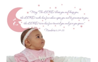 "May the Lord bless you and keep you..." - Christian Scripture Vinyl Wall Lettering