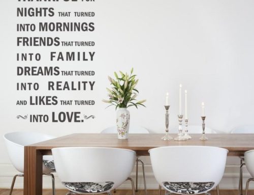 Inspirational wall decals for families