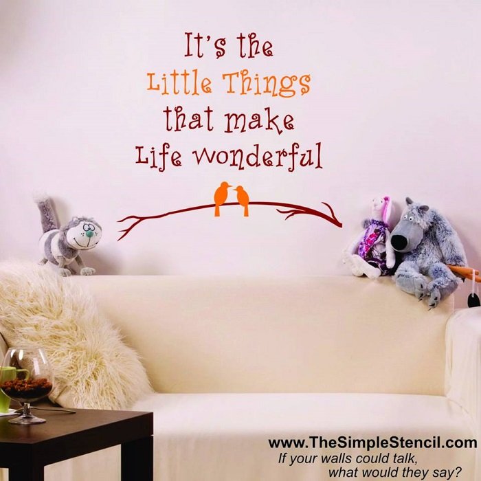 "It's the little things that make life wonderful!" - Family Vinyl Stickers