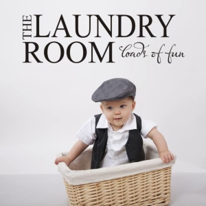 "The Laundry Room is Loads of Fun!" - Custom Vinyl Lettering Transfers