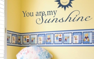 "You are my sunshine" - Wall Decals and Lettering for the Baby's Nursery