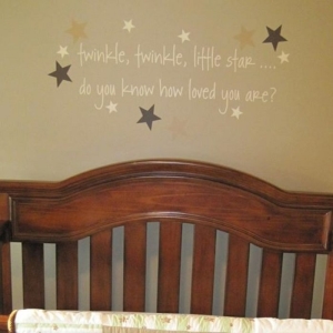 "Twinkle, twinkle litter star, how I wonder what you are" - Baby Nursery Vinyl Wall Art