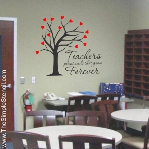 Teachers Plant Seeds That Grow Forever - Custom Vinyl Wall Art for the Classroom