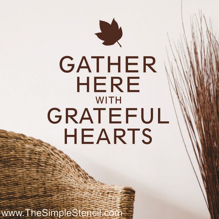 Gather Here With Grateful Hearts Thanksgiving Vinyl Lettering Decals 700x700