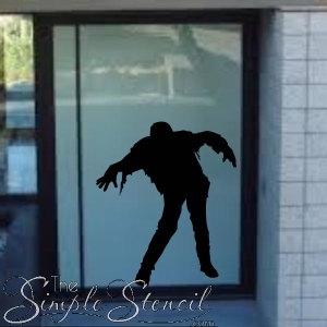 Halloween Frankenstein Zombie Man Vinyl Wall Window Decal 600x600