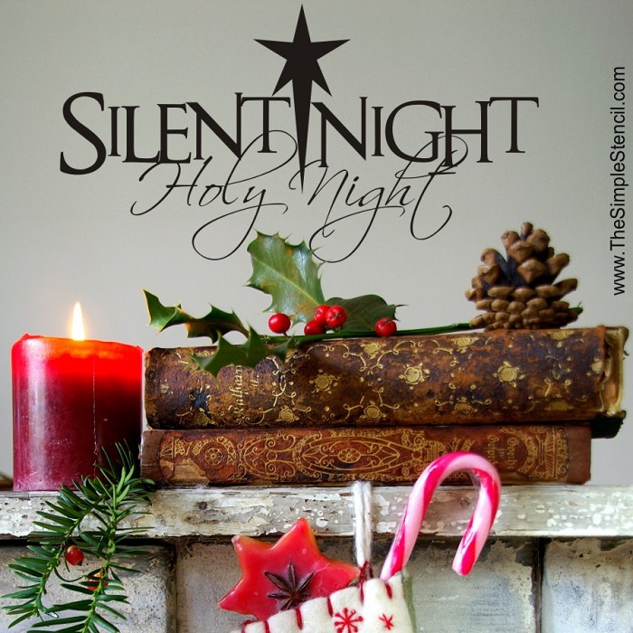 Silent Night Holy Night Christmas Vinyl Wall Words 700x700