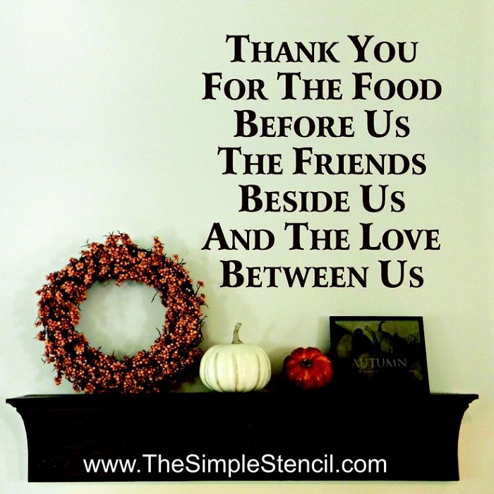 Thank You For The Food Before Us Thankgiving Wall Quote 700x700