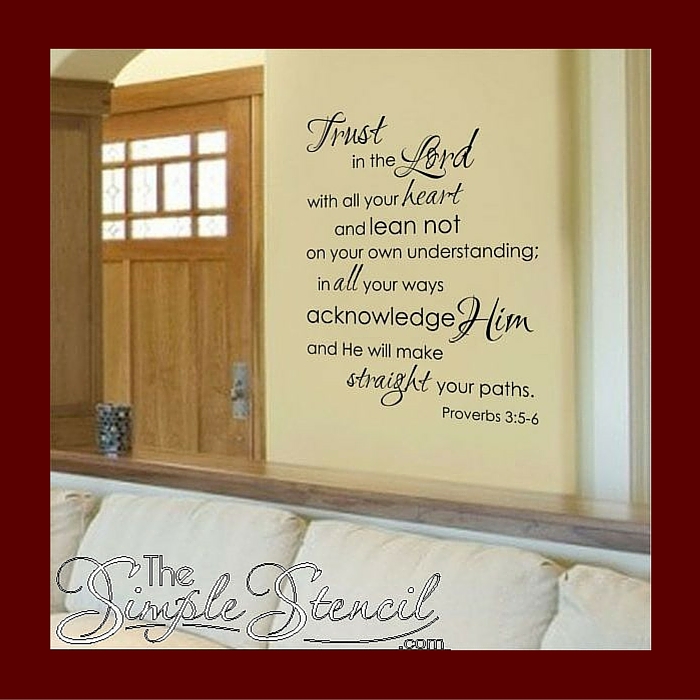 Trust In The Lord With All Your Heart Inspirational Christian Wall Decals 700x700