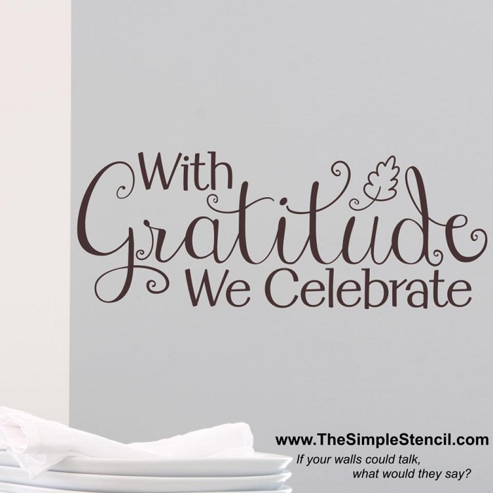 With Gratitude We Celebrate Thanksgiving Vinyl Wall Quote 700x700