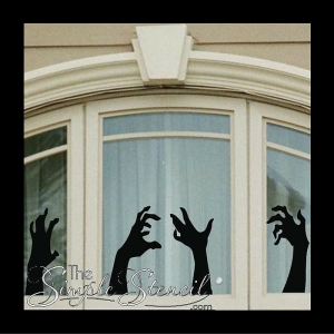 Zombie Witch Hands Halloween Vinyl Wall Window Decals 700x700