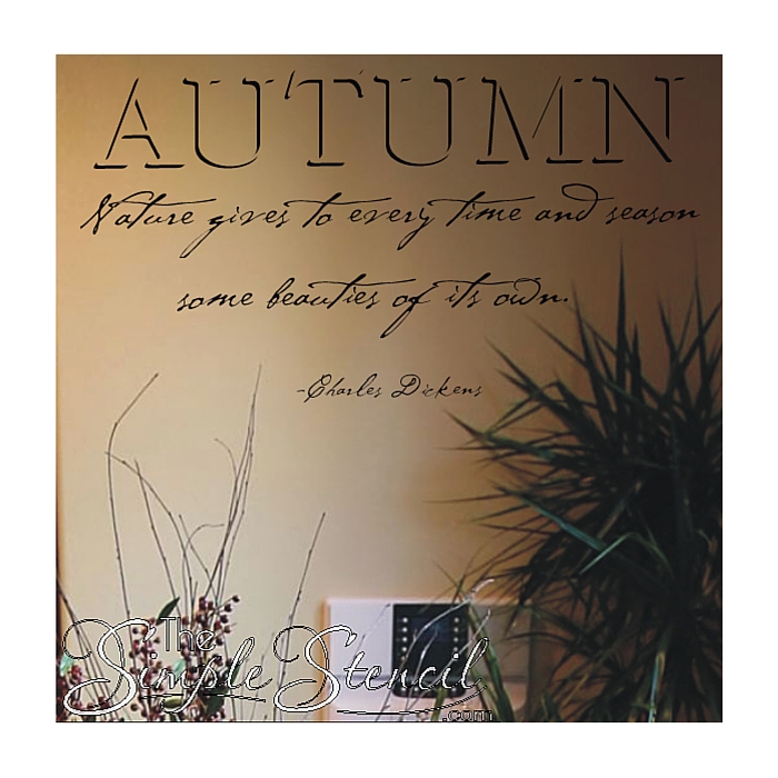 Autumn Dickens Nature Quote Custom Vinyl Decal 700x700