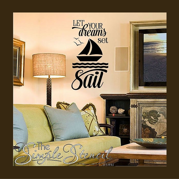 Let Your Dreams Set Sail Vinyl Wall Quote Sailboat Decal 700x700