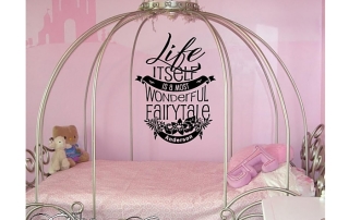 Life Itself Is A Most Wonderful Fairytale Hans Christian Anderson Quote Vinyl Wall Decal 700x700