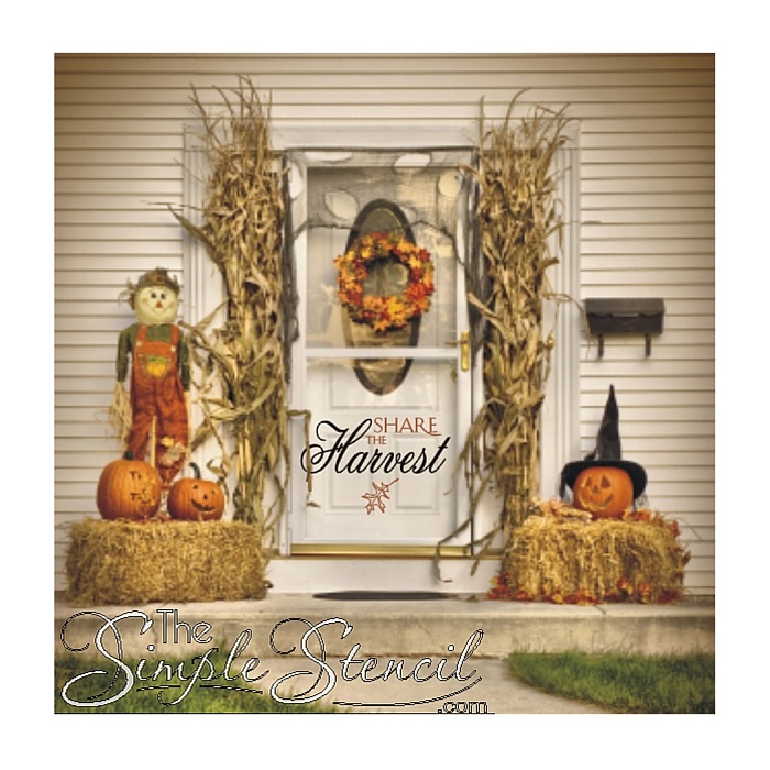 Share The Harvest Vinyl Wall Lettering Decal For Thanksgiving and Fall Holidays 700x700
