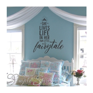 She Lives Life In Her Own Little Fairytale Custom Removable Large Wall Decal 700x700