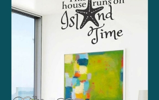 This House Runs On Island Time Beach House Vinyl Wall Decals 700x700