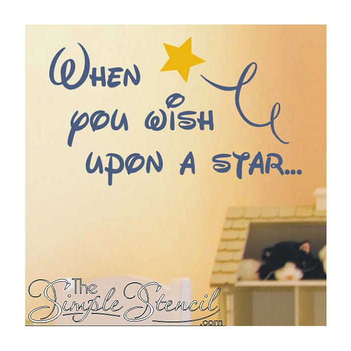 When You Wish Upon A Star Custom Vinyl Disney Wall Lettering Decals 700x700