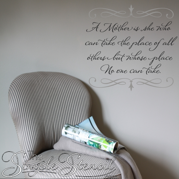 Cherish Your Mom Wall Quote For Mother's Day by The Simple Stencil