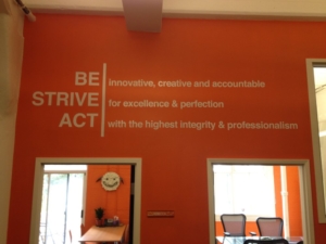 Simple Straightforward Mission Statement with highlighted action words makes it easy for customers and employees to remember.