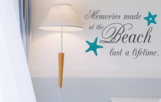 Memories made at the beach last a lifetime vinyl wall art by The Simple Stencil