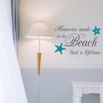 Memories made at the beach last a lifetime vinyl wall art by The Simple Stencil
