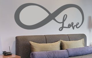 Infinity-Love-Symbol-Vinyl-Wall-Decal-Stencil-10-dollar-offer-for-valentines-day-decorating-in-the-master-bedroom