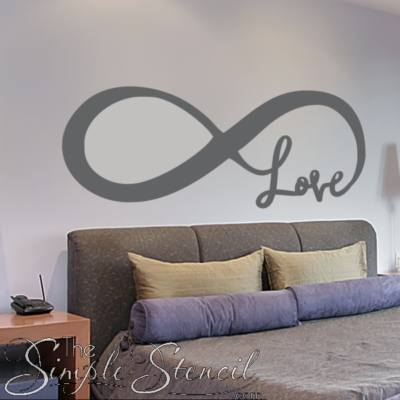 Infinity-Love-Symbol-Vinyl-Wall-Decal-Stencil-10-dollar-offer-for-valentines-day-decorating-in-the-master-bedroom