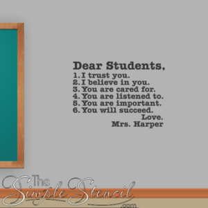 Encouragement-Letter-To-Students-Wall-Art-Display-Poster-Decal-Sticker-for-Classroom-and-School-decor-Personalized-With-Teachers-Name