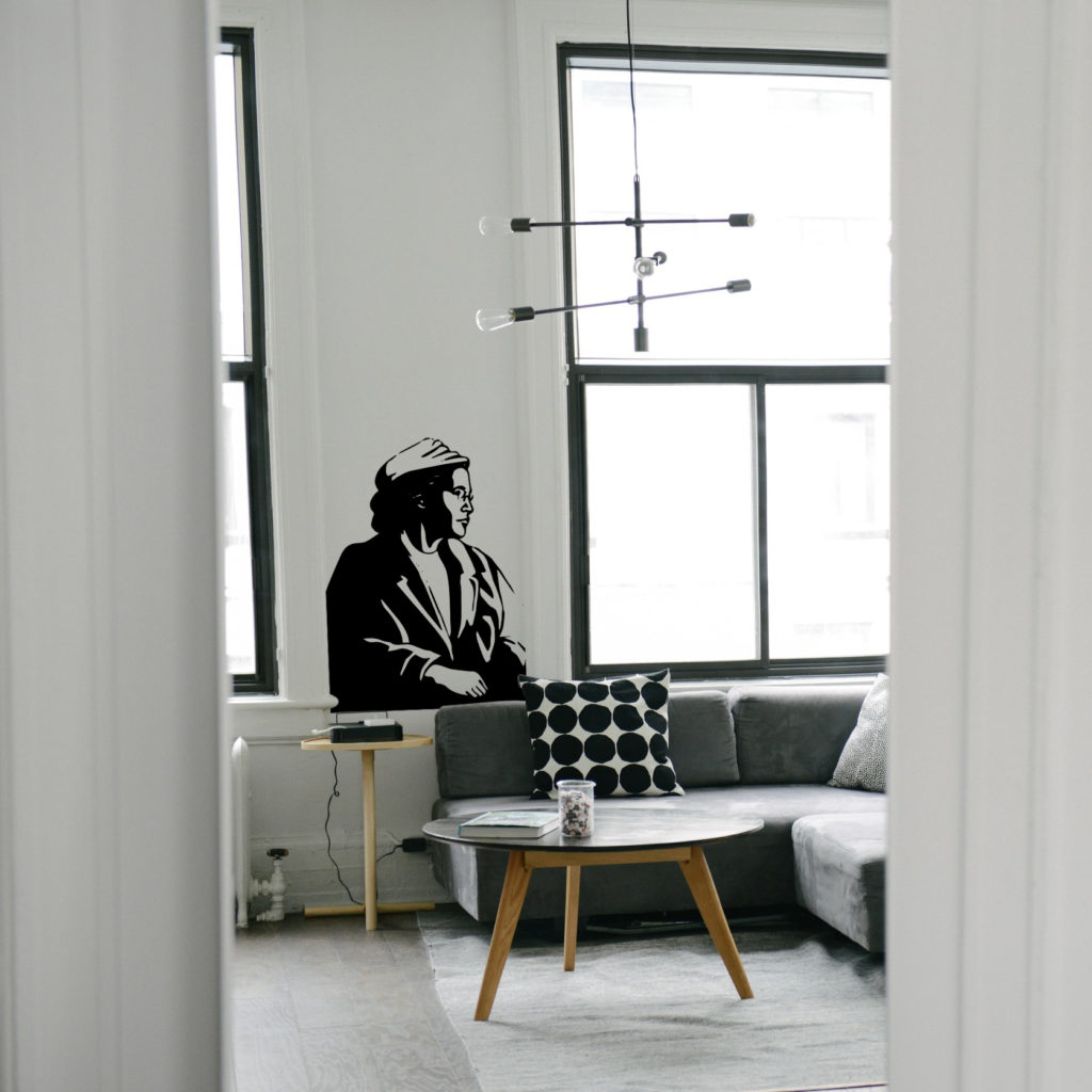 Rosa Parks Silhouette Stencil Wall & Window Decal Sticker to Celebrate Black History Month