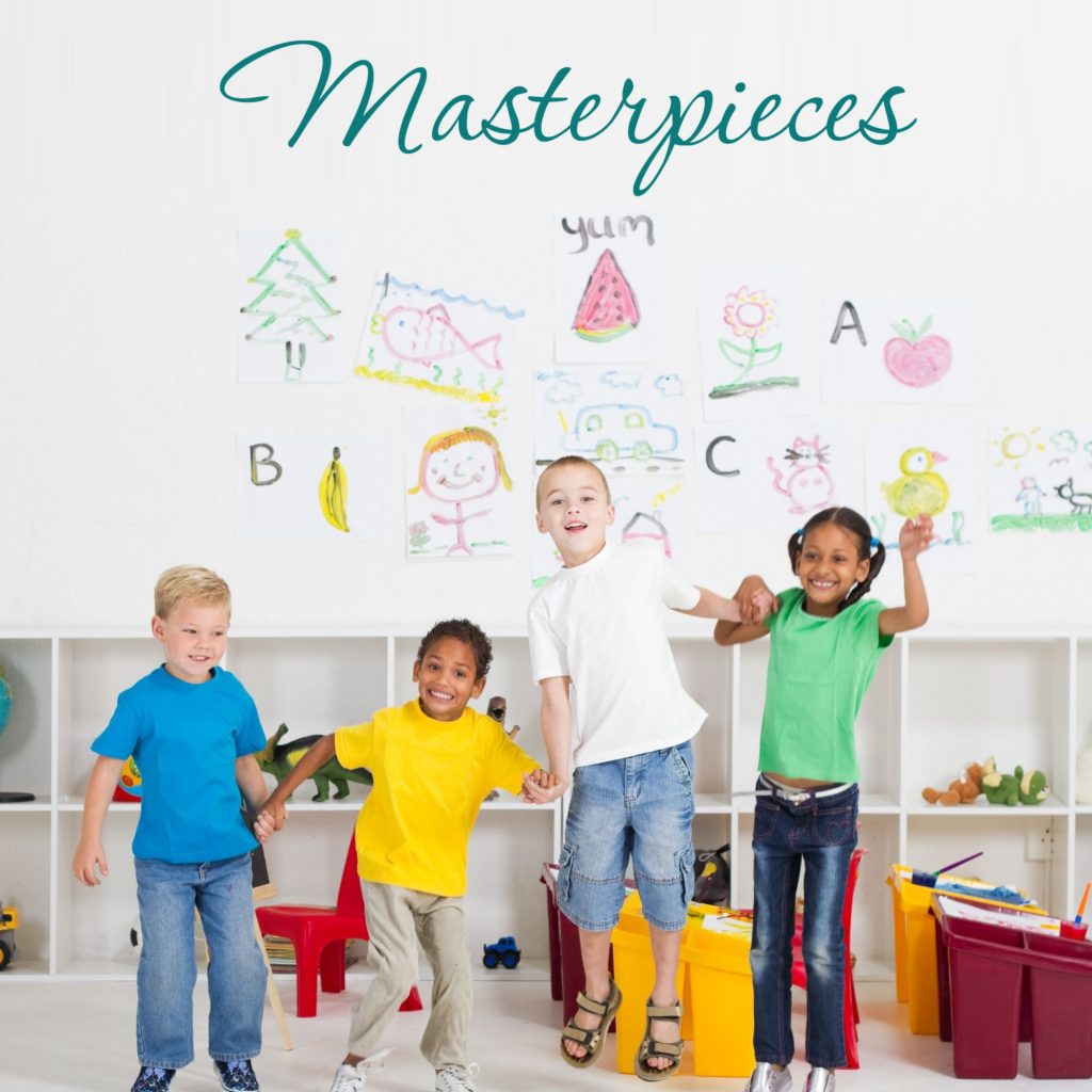 Masterpieces Wall Decal to help you display your children's artwork at home or school. Easy install, looks painted on yet it's removable! 