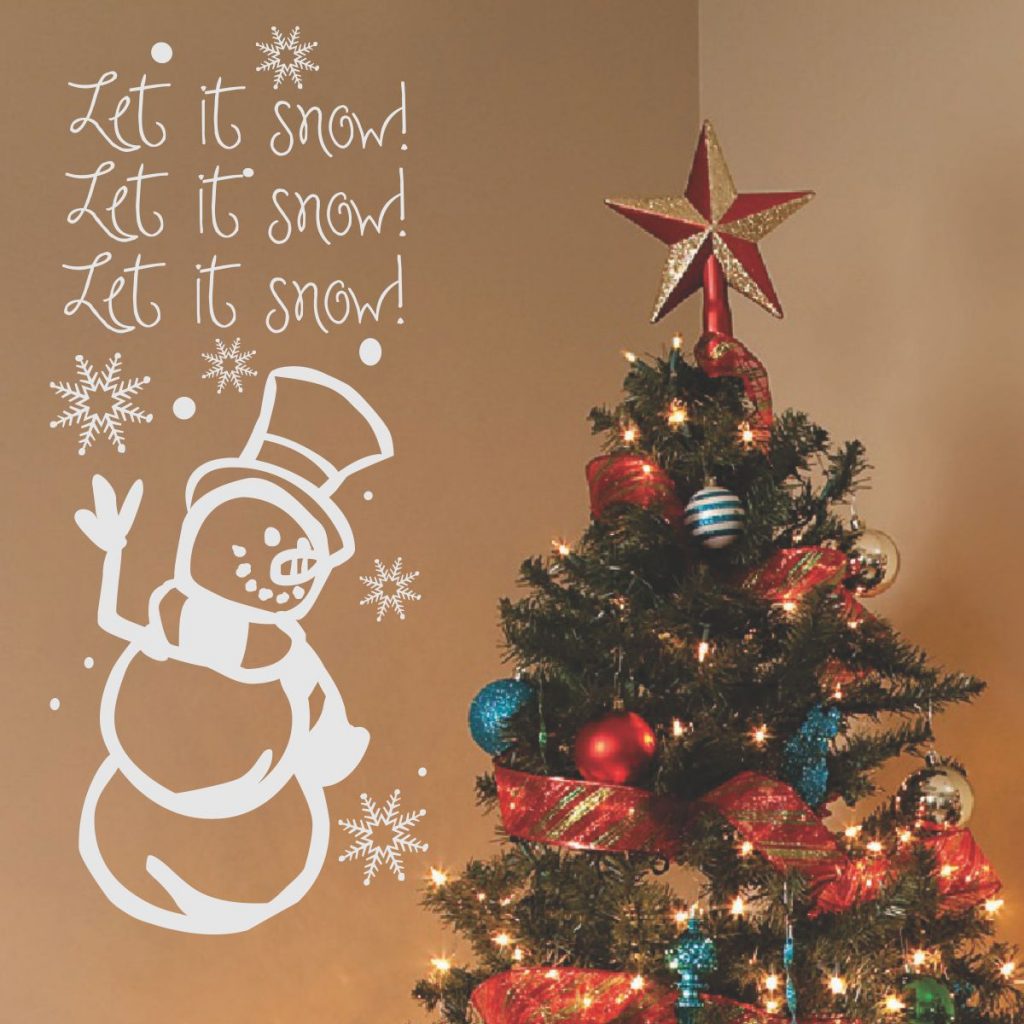 Brighten up your Christmas decorating with an easy to install wall or window decal that looks painted on the walls but is removable when the holidays are over. Simple Stencils offers 100's of designs or you can design your own online! 