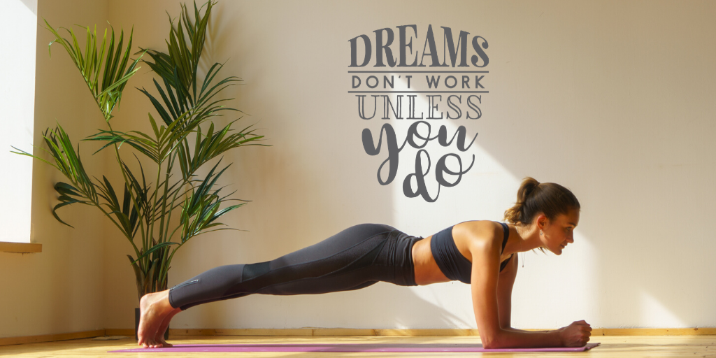 Dreams won't come true without a little effort... let this vinyl wall decal remind you to stay on track and work hard to reach your dreams in the new year!