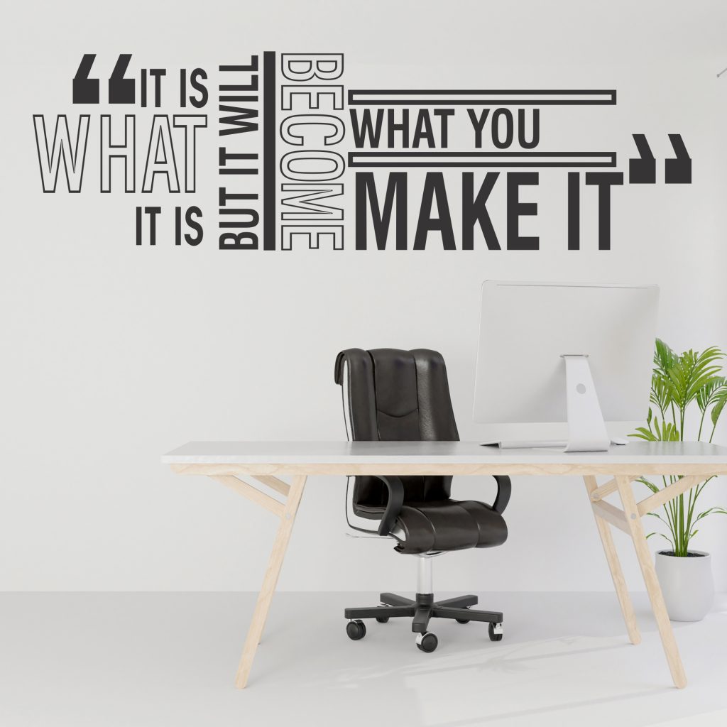 Home Office Motivational Quote Wall Decal Displays and Decor by The Simple Stencil