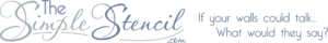 The Simple Stencil logo - If your walls could talk what would they say?