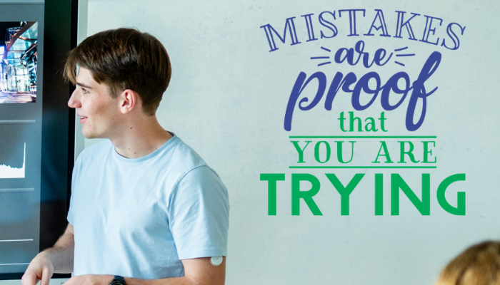 Mistakes are proof that you are trying school wall decal for positive learning environments in classrooms.