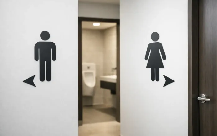 Restroom Wall Signs Vinyl That Looks Professional